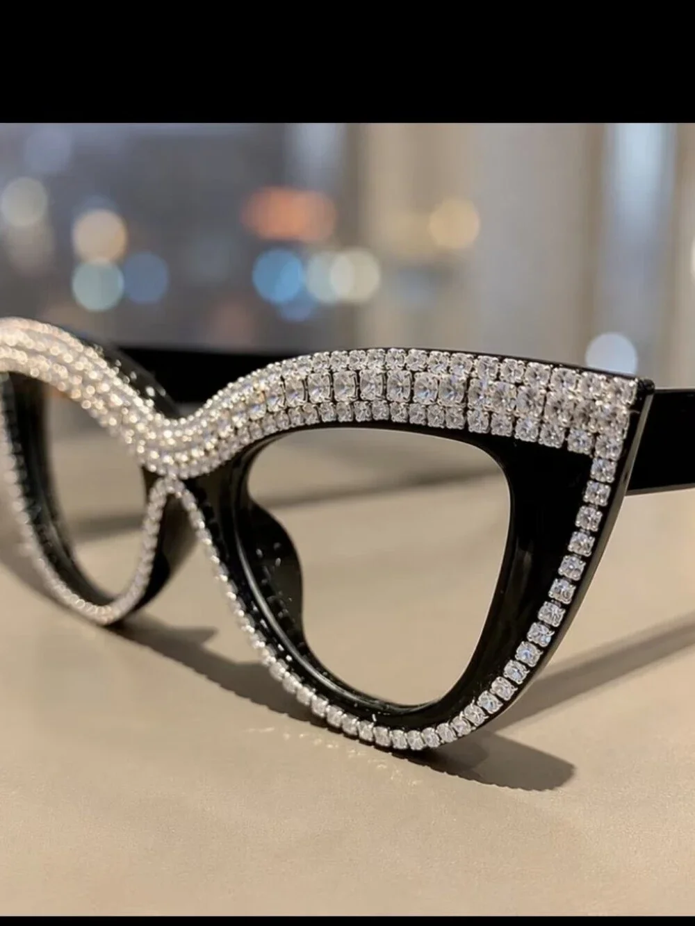 +2.00 Cat eye with Rhinestones reading glasses readers
